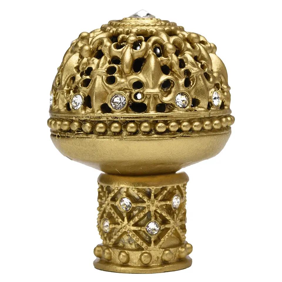 Carpe Diem Versailles Large Round Knob Fleur De Lys Open Basket - Decorated with Swarovski Crystals by Carpe Diem