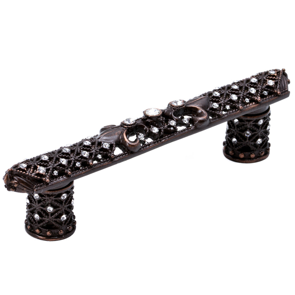 Carpe Diem Versailles Small Pull Fleur De Lys - Decorated with Swarovski Crystals