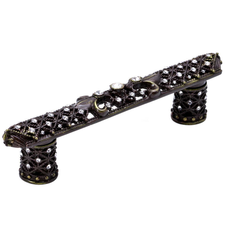 Carpe Diem Versailles Small Pull Fleur De Lys - Decorated with Swarovski Crystals