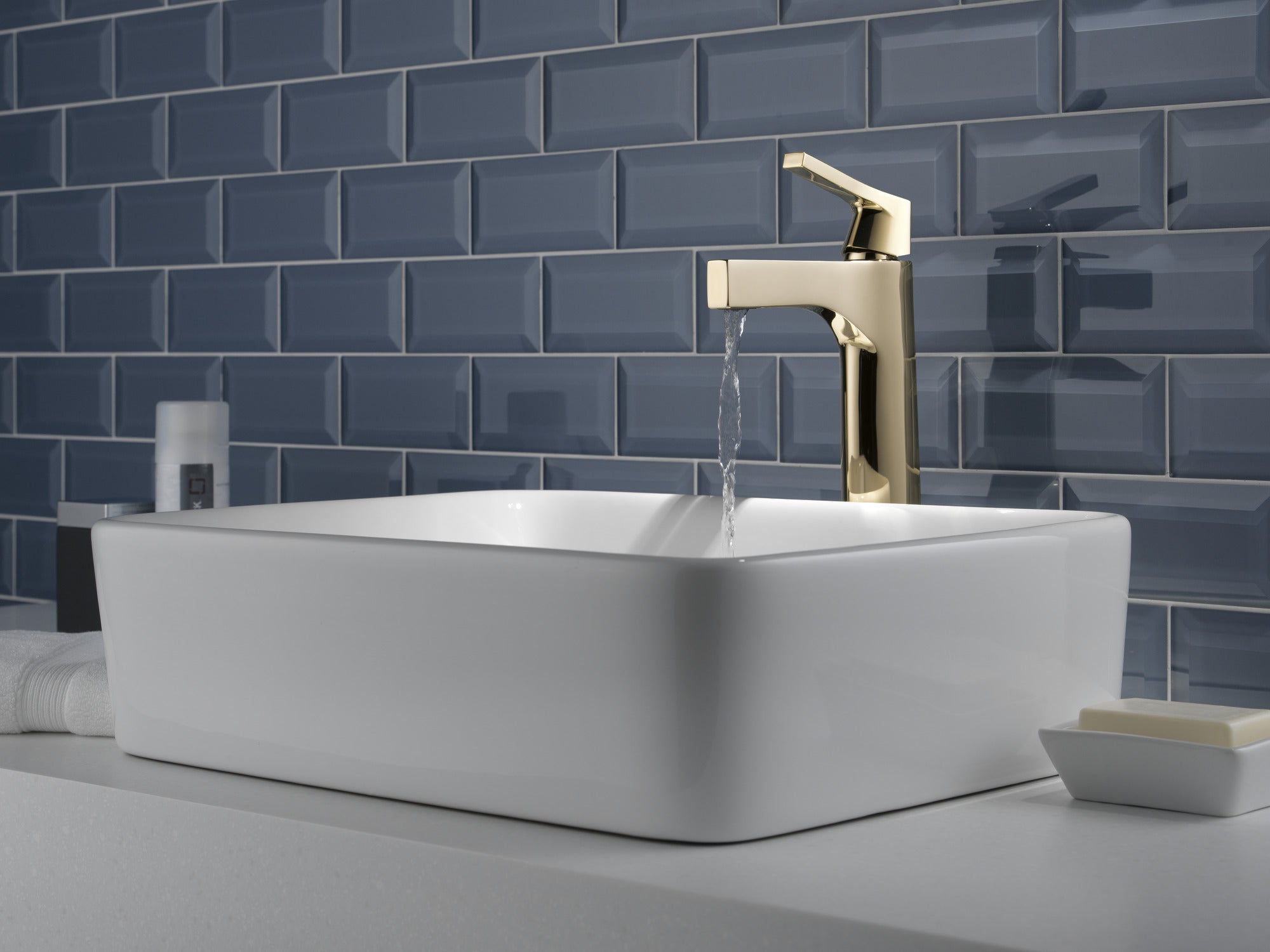 polished nickel bathroom faucet