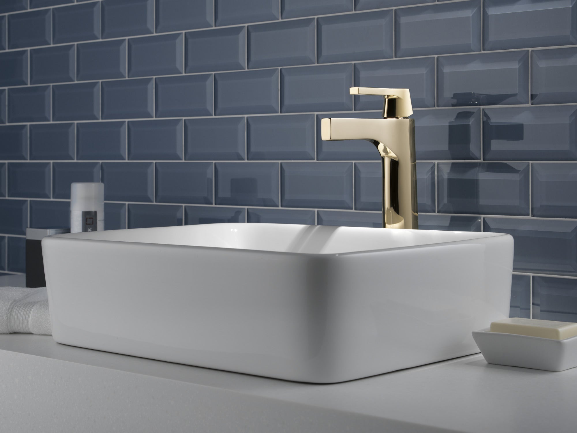 polished nickel bathroom faucet