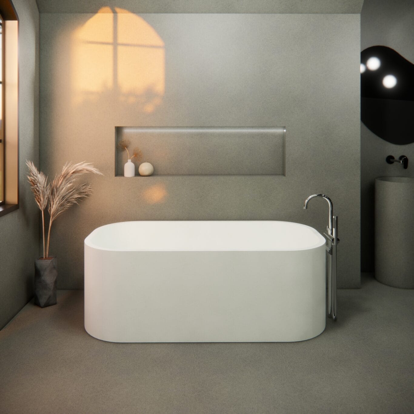 Balux Tofino Concrete Freestanding Bathtub