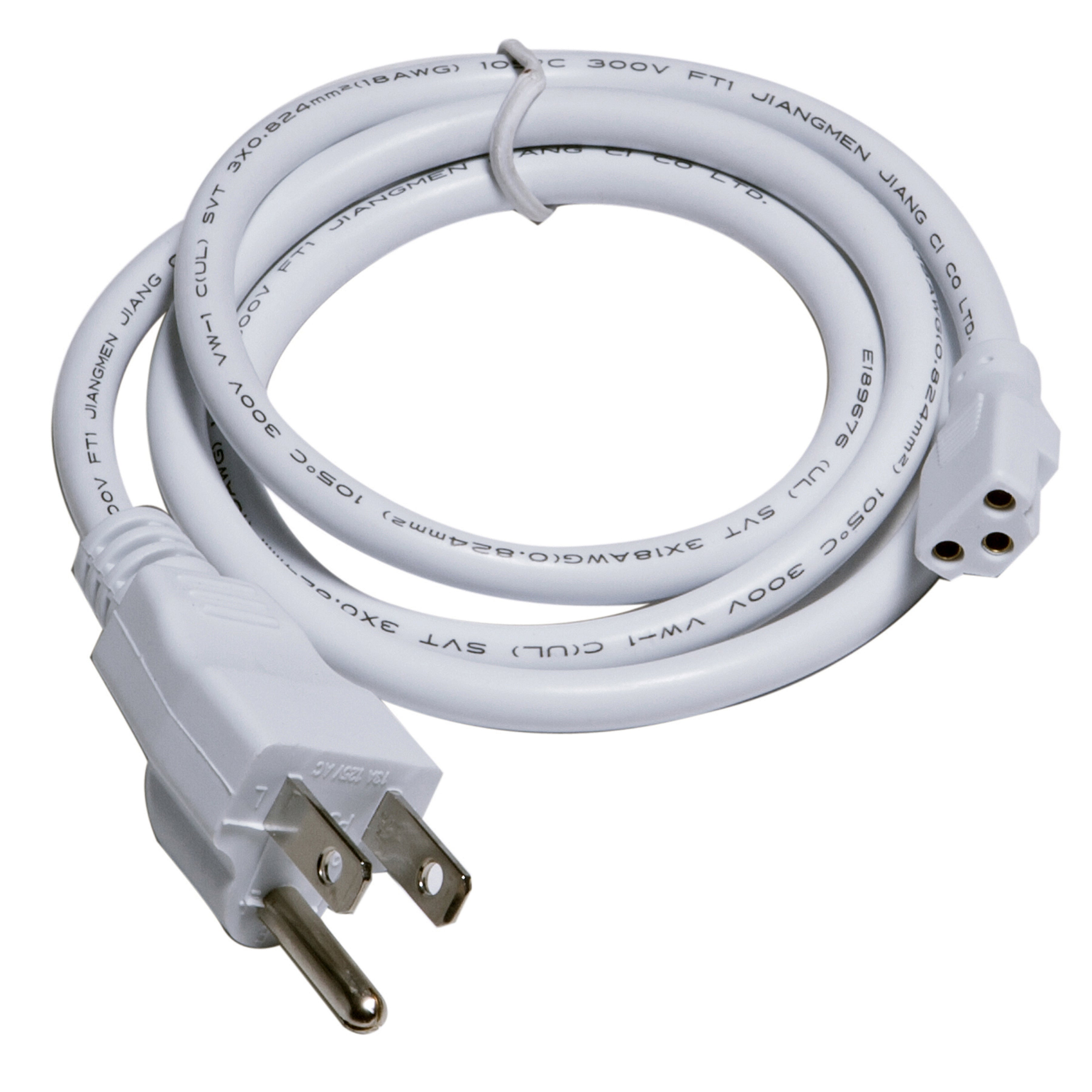 white power cord with plug