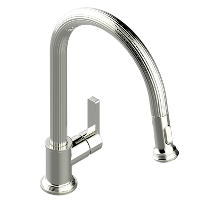 THG Paris Grand Central Metal Single Hole Pull Out Kitchen Faucet