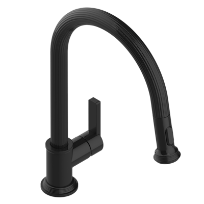 THG Paris Grand Central Metal Single Hole Pull Out Kitchen Faucet