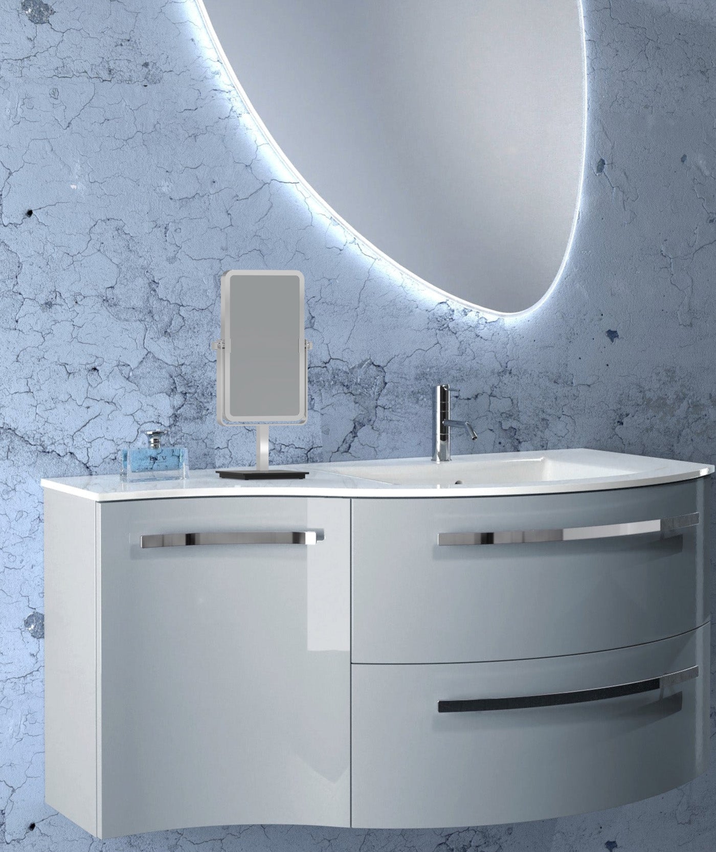 chrome makeup mirror