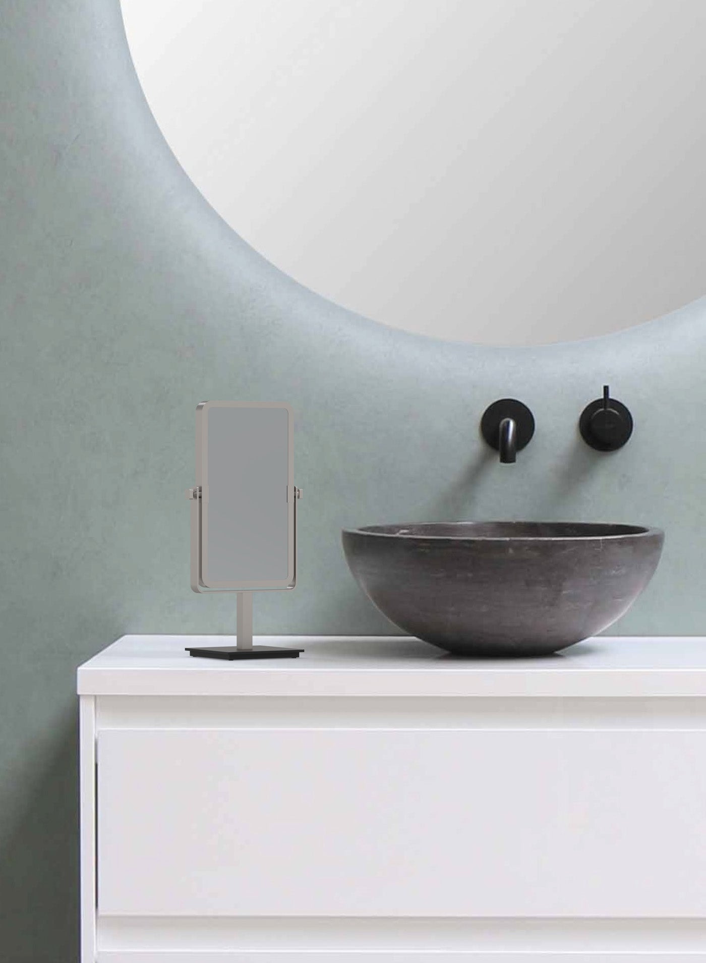 brushed nickel makeup mirror