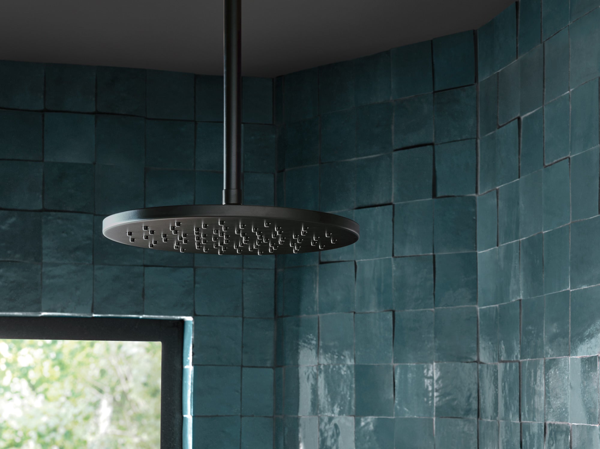 matte black shower head