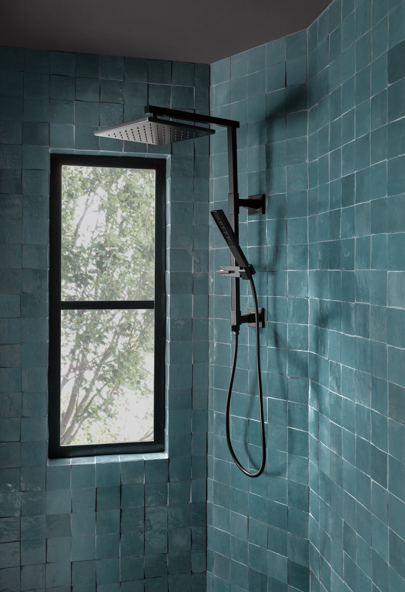 matte black shower head