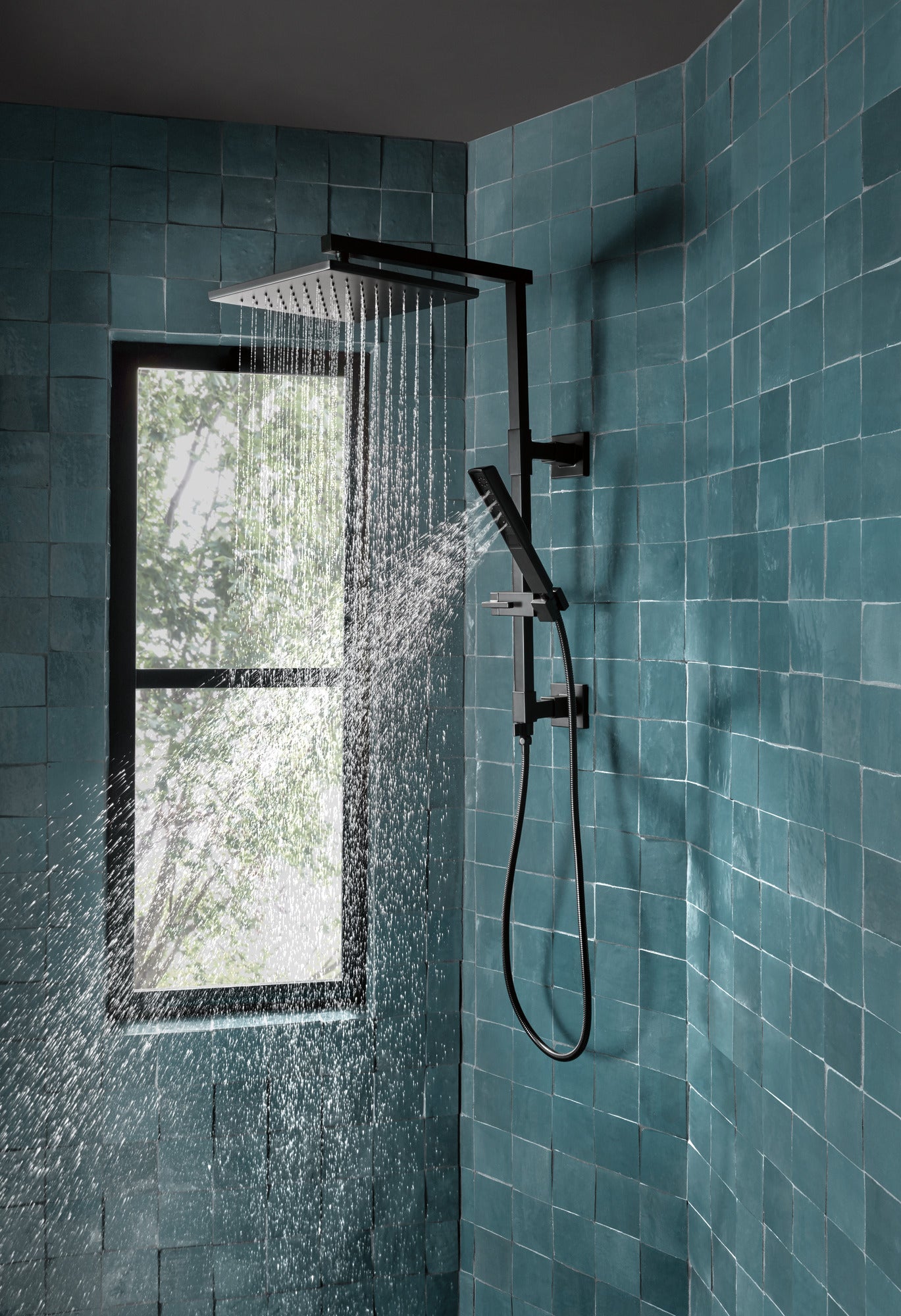 matte black shower head