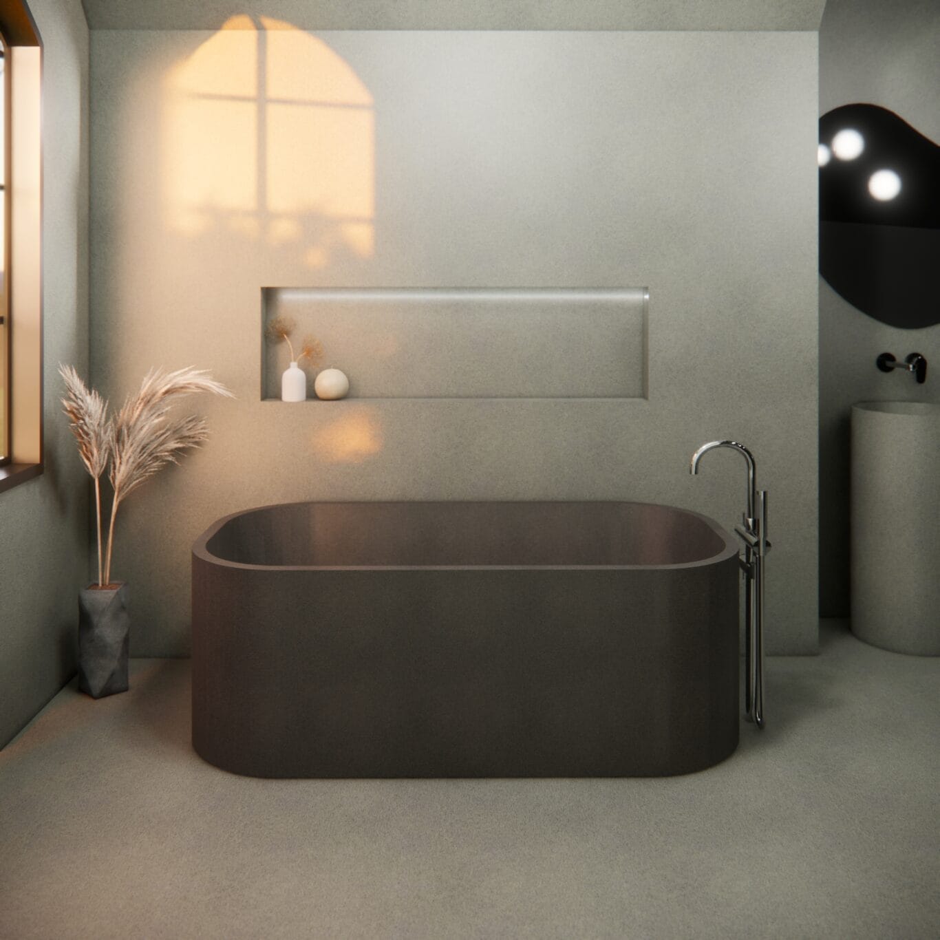Balux Tofino Concrete Freestanding Bathtub
