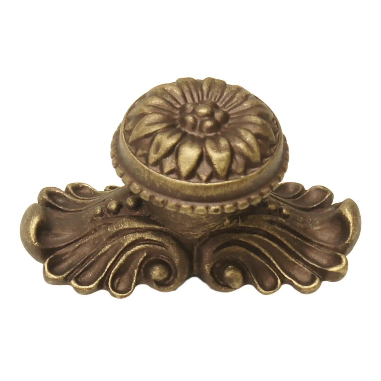 Carpe Diem Acanthus I Large Knob with Flared Foot Rosette Style with Medium Backplate by Carpe Diem
