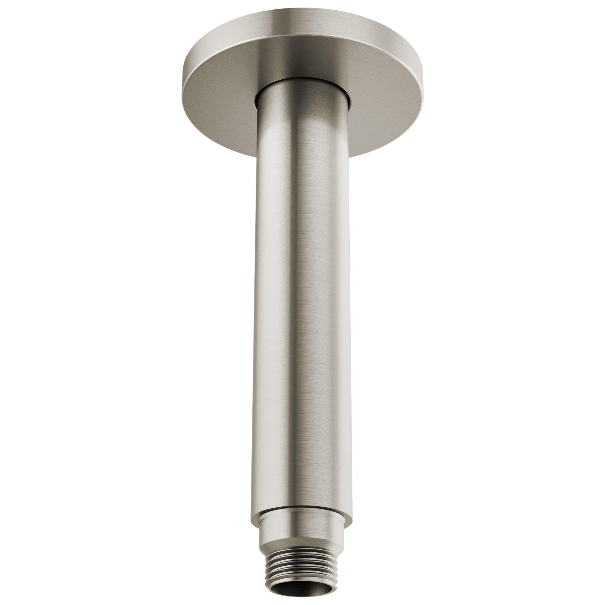 luxe nickel shower arm and flange