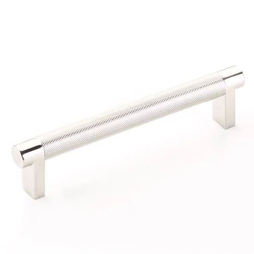 Emtek Select 5" CC Rectangular Stem and Knurled Bar Cabinet Pull