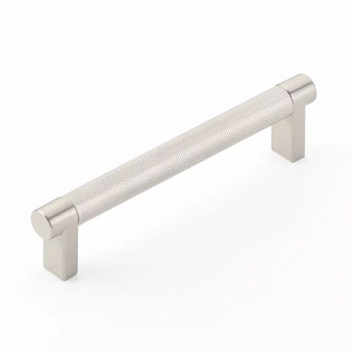Emtek Select 5" CC Rectangular Stem and Knurled Bar Cabinet Pull