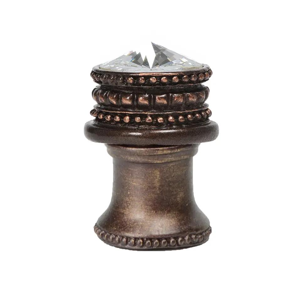 Carpe Diem Caché I Medium Round Knob with Flared Foot - Decorated with Swarovski Crystals by Carpe Diem