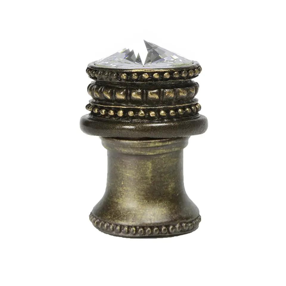 Carpe Diem Caché I Medium Round Knob with Flared Foot - Decorated with Swarovski Crystals by Carpe Diem