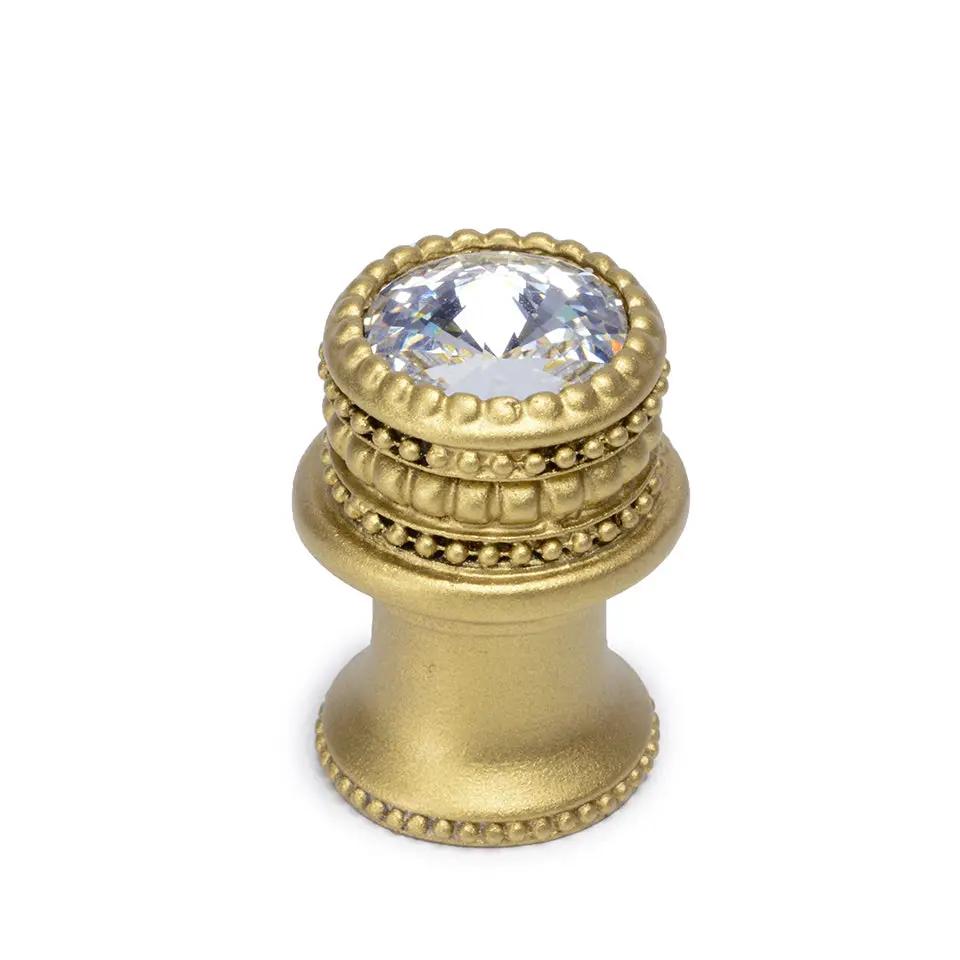 Carpe Diem Caché I Medium Round Knob with Flared Foot - Decorated with Swarovski Crystals by Carpe Diem