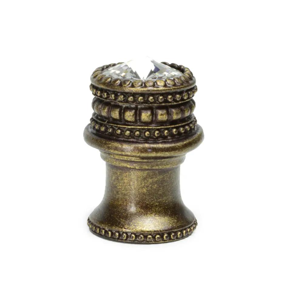 Carpe Diem Caché I Medium Round Knob with Flared Foot - Decorated with Swarovski Crystals by Carpe Diem