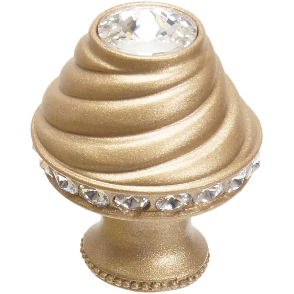 Carpe Diem Caché II Large Round Knob with Side Crystals - Decorated with Swarovski Crystals by Carpe Diem