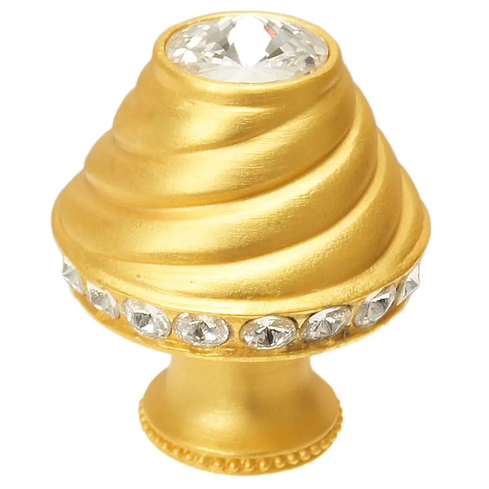 Carpe Diem Caché II Large Round Knob with Side Crystals - Decorated with Swarovski Crystals by Carpe Diem