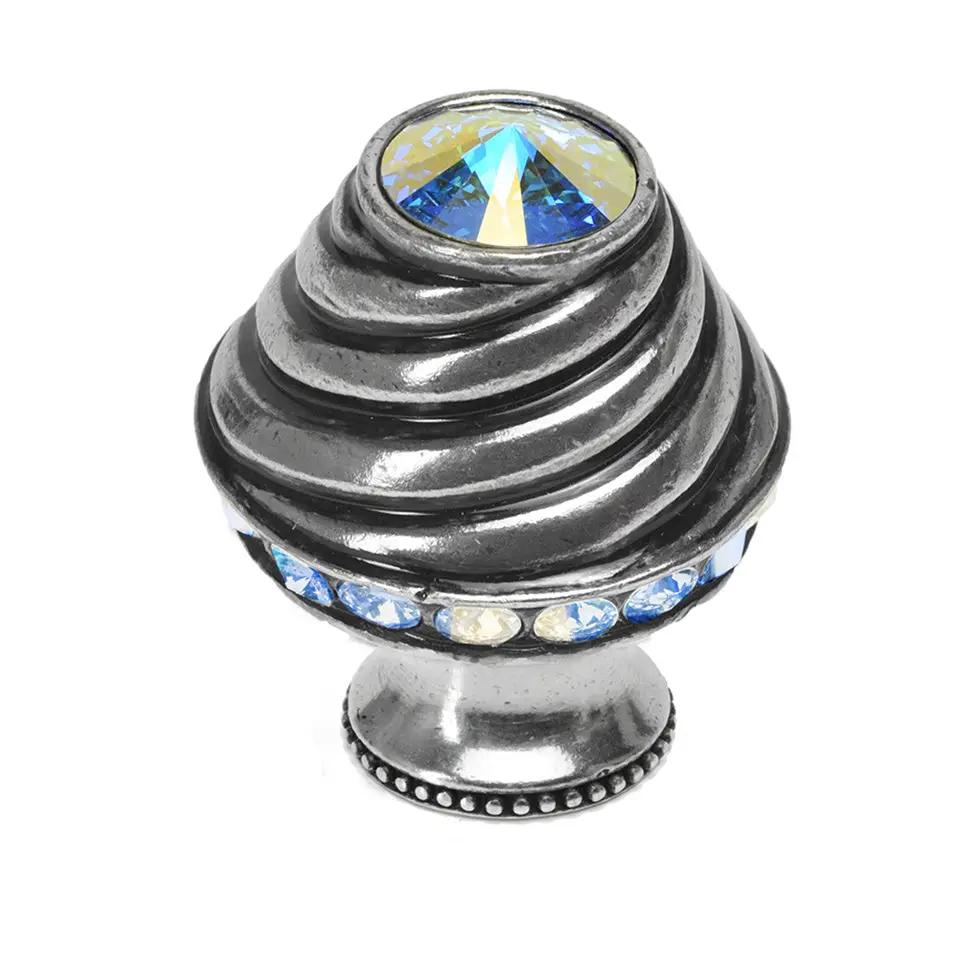 Carpe Diem Caché II Large Round Knob with Side Crystals - Decorated with Swarovski Crystals by Carpe Diem