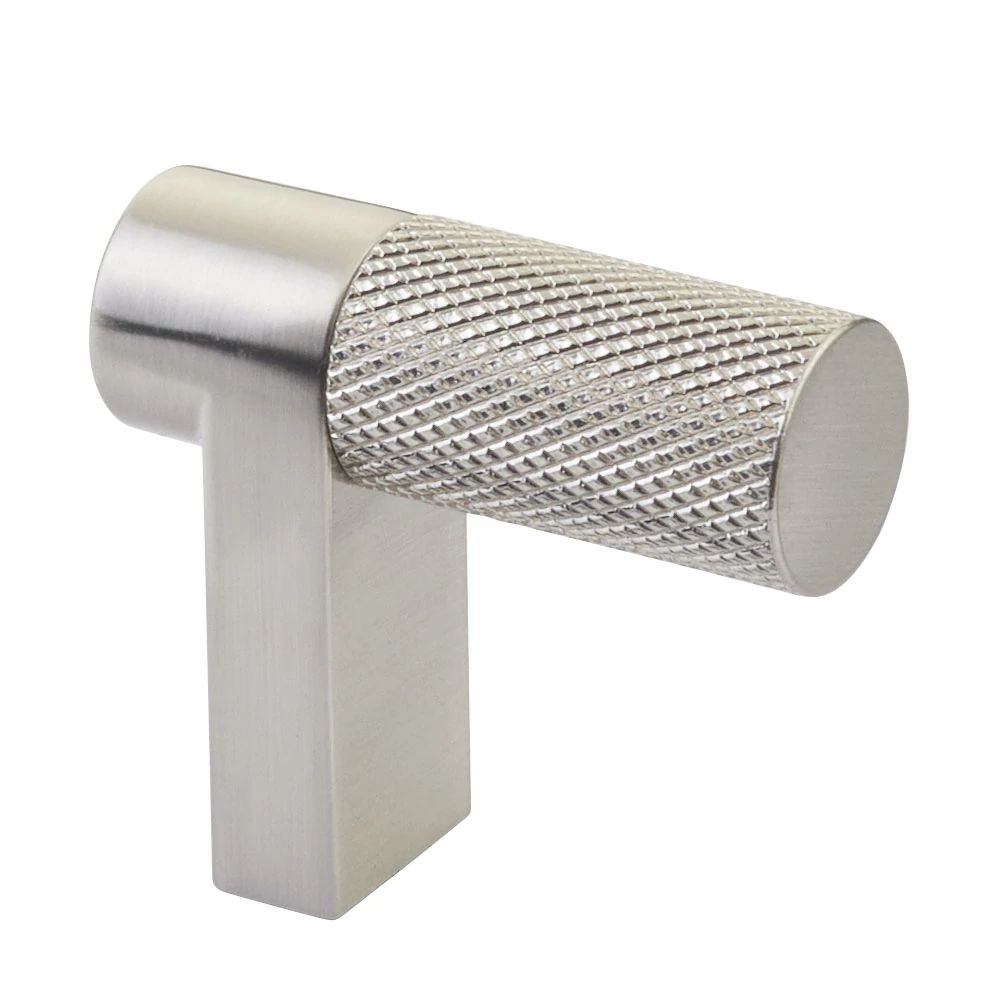 Emtek Select 1.5" CC Rectangular Stem and Knurled Bar Cabinet Finger Pull