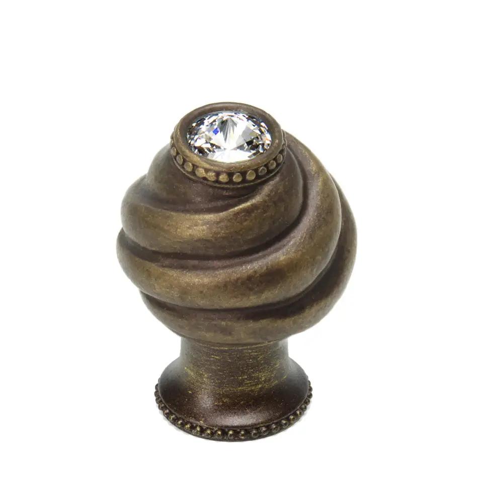 Carpe Diem Caché II Medium Knob with Flared Foot - Decorated with Swarovski Crystals by Carpe Diem