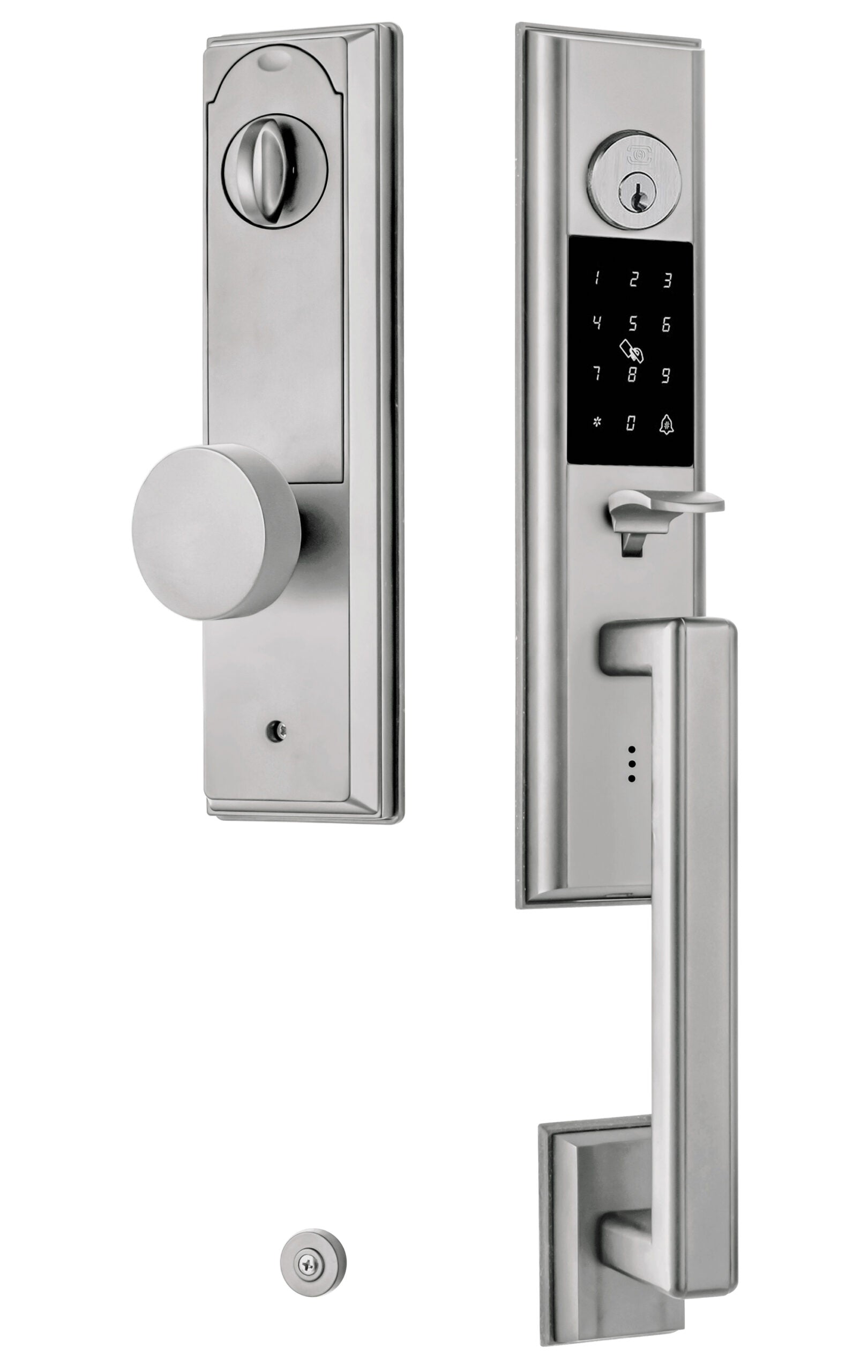 Omnia Rectangular Electronic Entrance Handleset