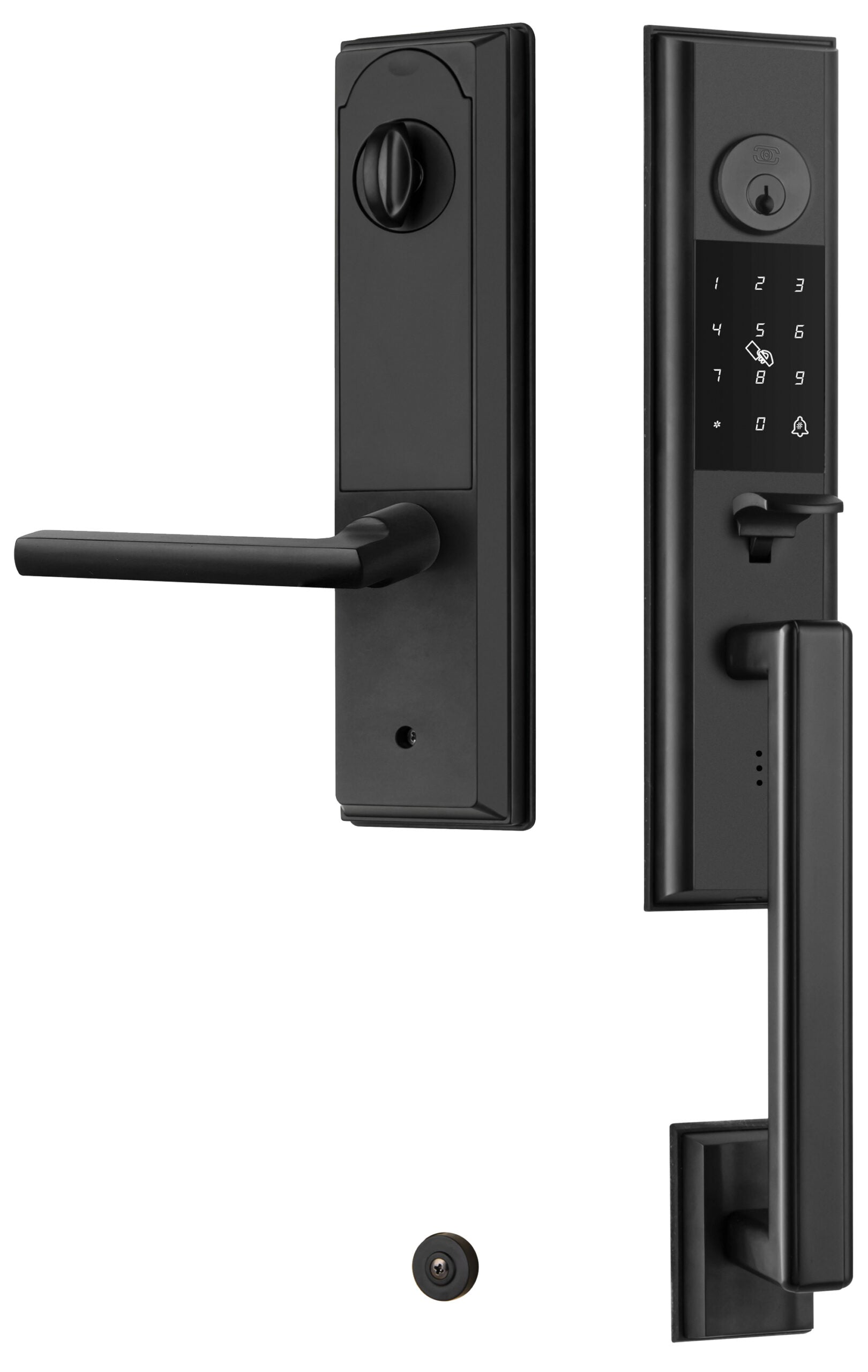 Omnia Rectangular Electronic Entrance Handleset