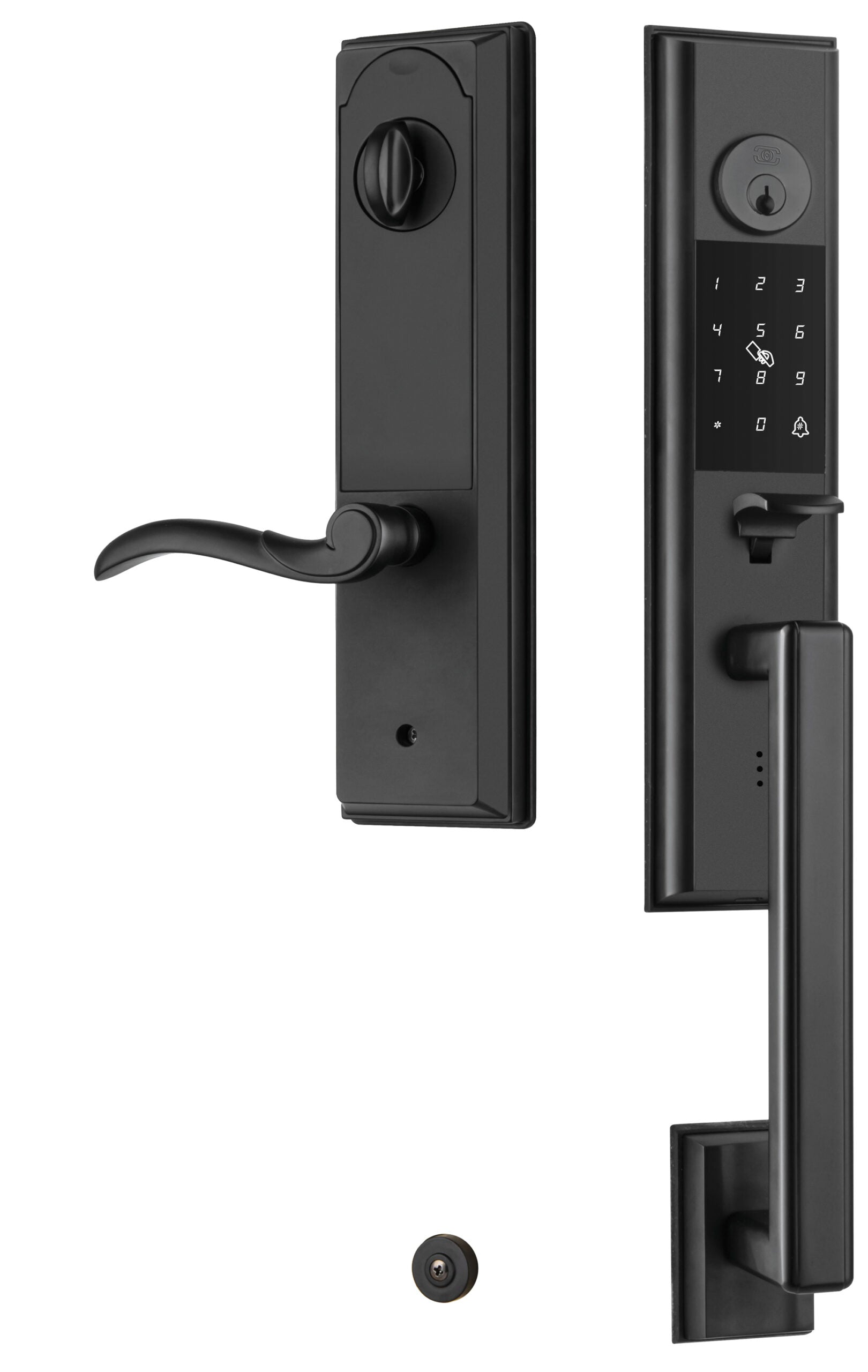 Omnia Rectangular Electronic Entrance Handleset