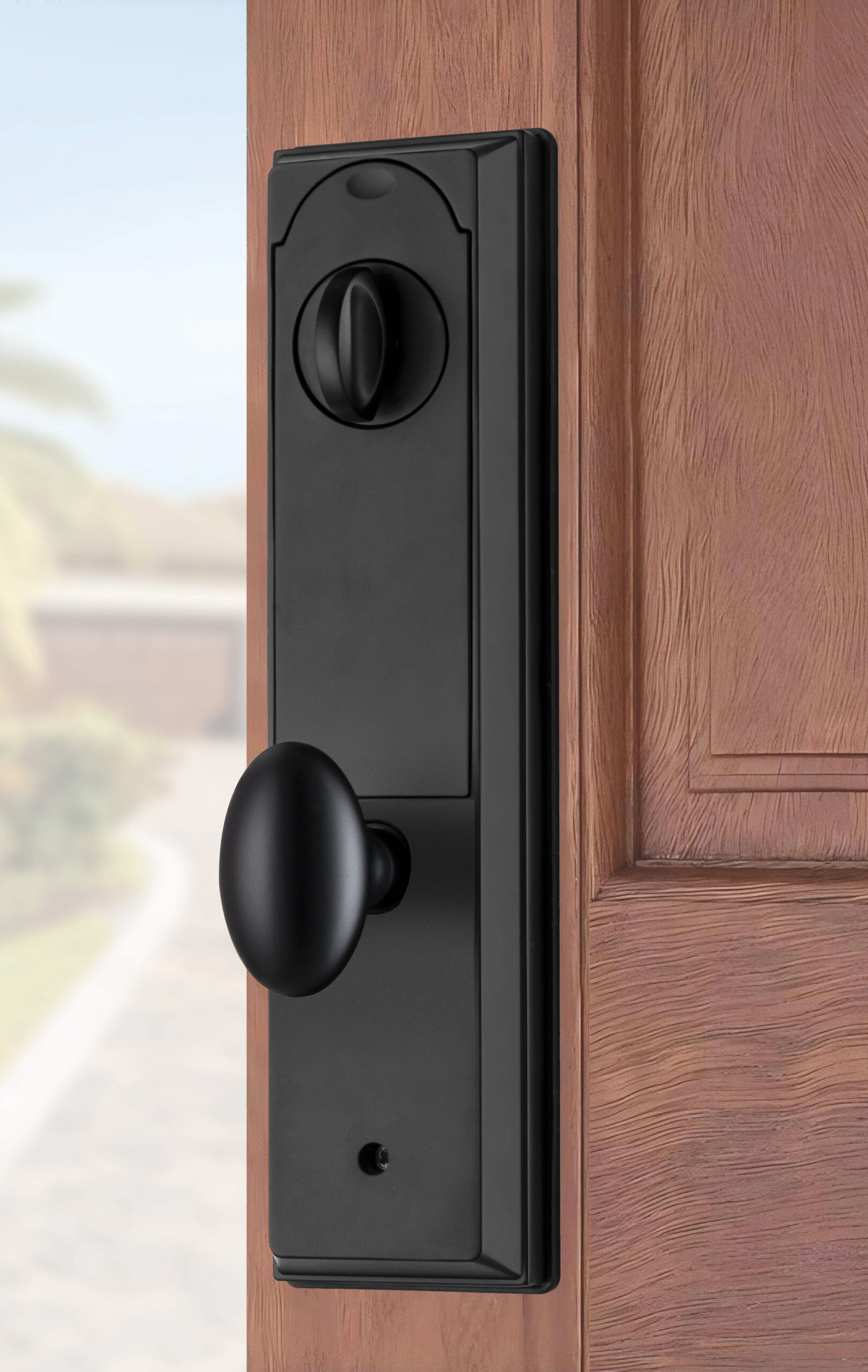 black door knob