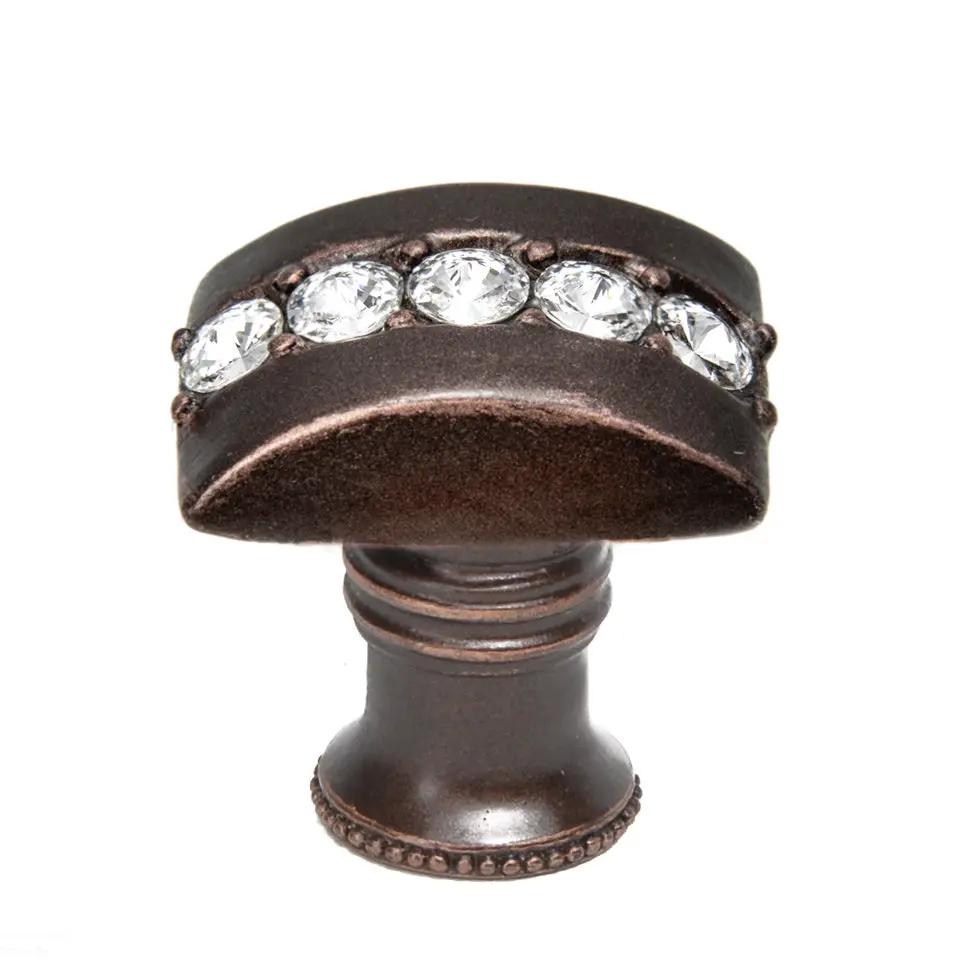 Carpe Diem Caché Iii Rectangle Knob with Flared Foot - Decorated with Swarovski Crystals by Carpe Diem