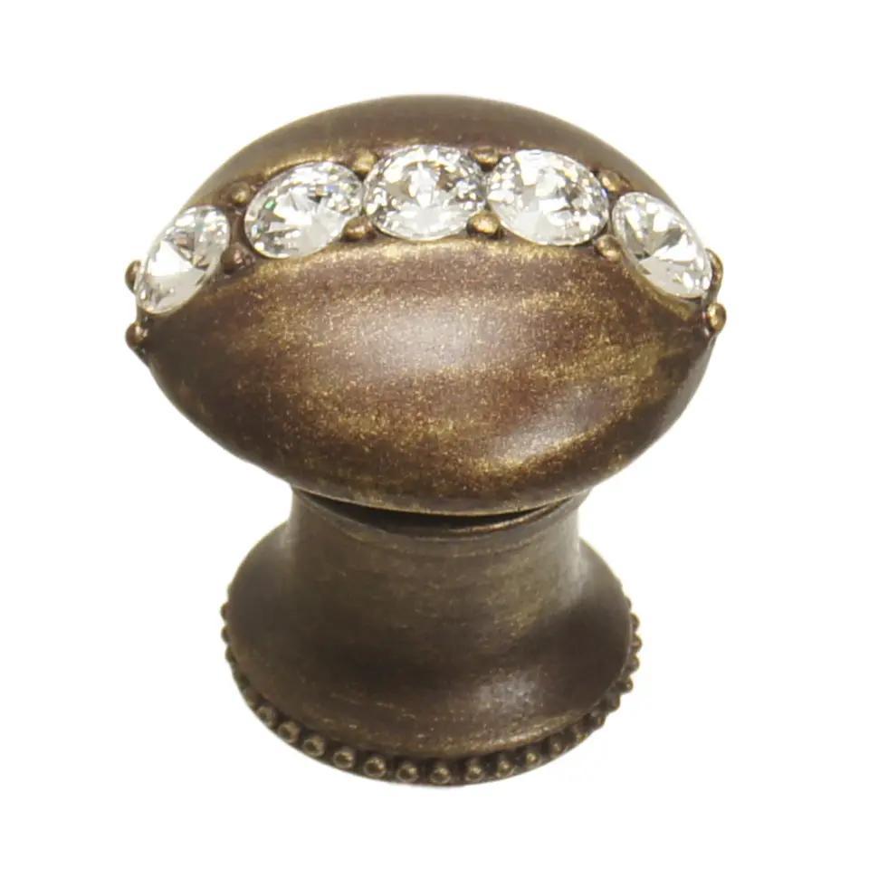 Carpe Diem Caché Iii Round Knob with Flared Foot - Decorated with Swarovski Crystals by Carpe Diem