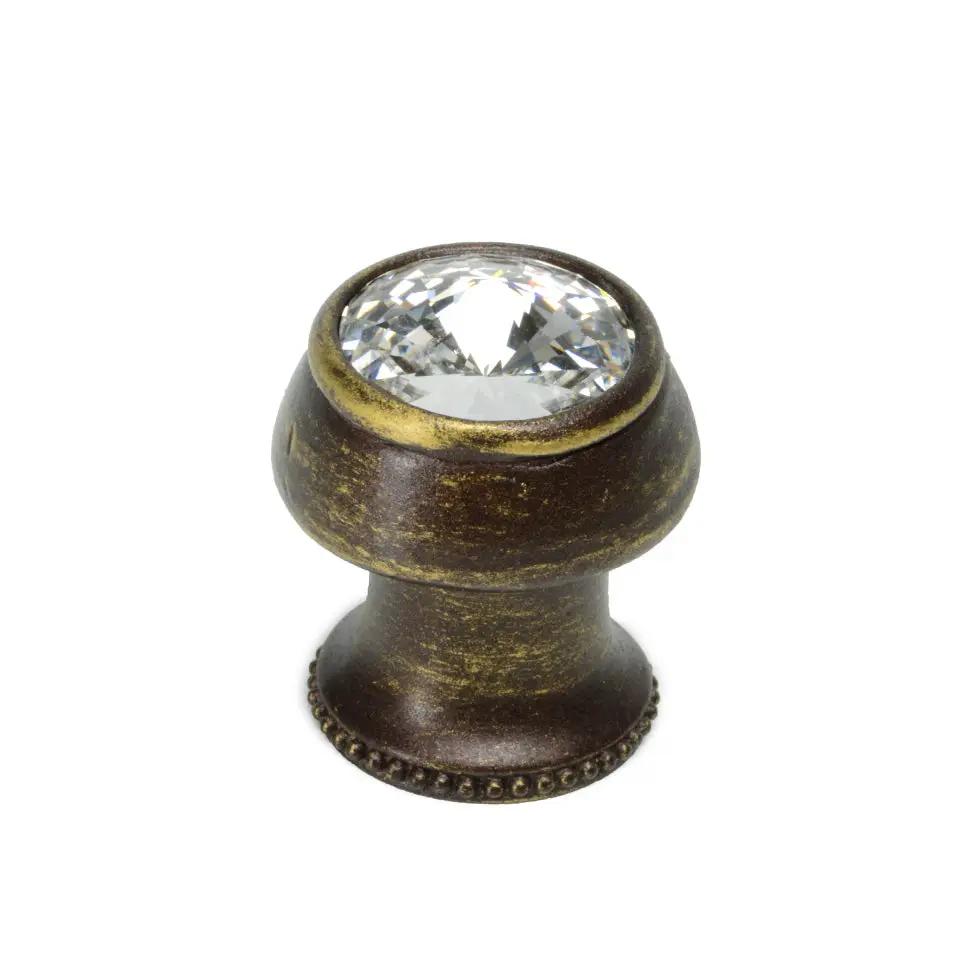 Carpe Diem Caché Iii Round Knob with Flared Foot - Decorated with Swarovski Crystals by Carpe Diem