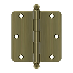 Deltana 3-1/2" x 3-1/2" x 1/4" Radius Hinge, with Ball Tips