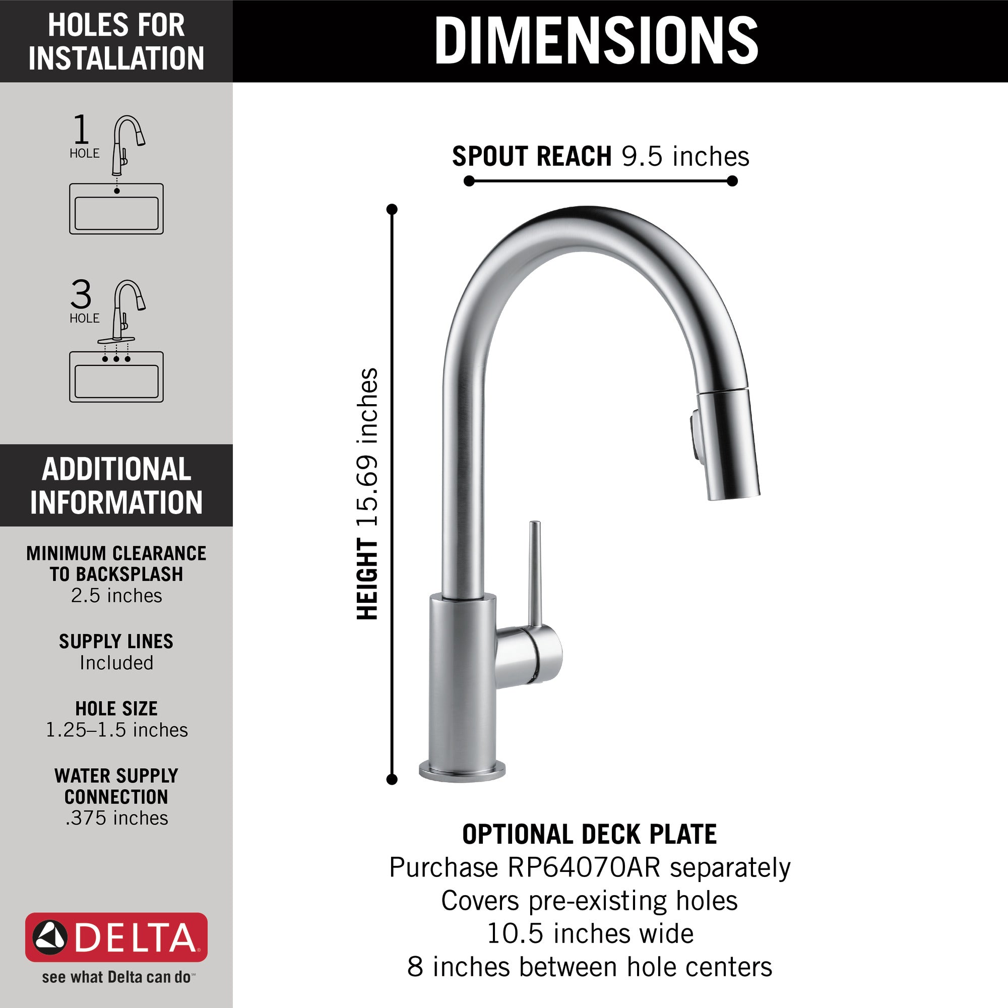 arctic stainless kitchen faucet