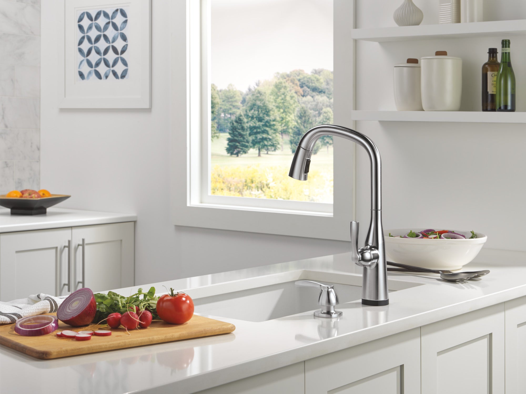 lumicoat arctic stainless kitchen faucet