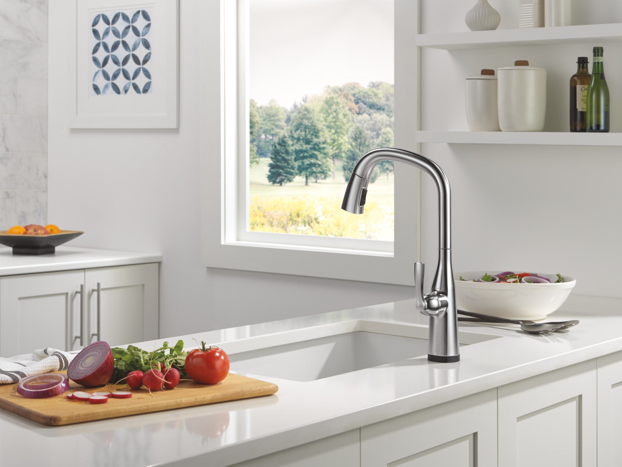 lumicoat arctic stainless kitchen faucet
