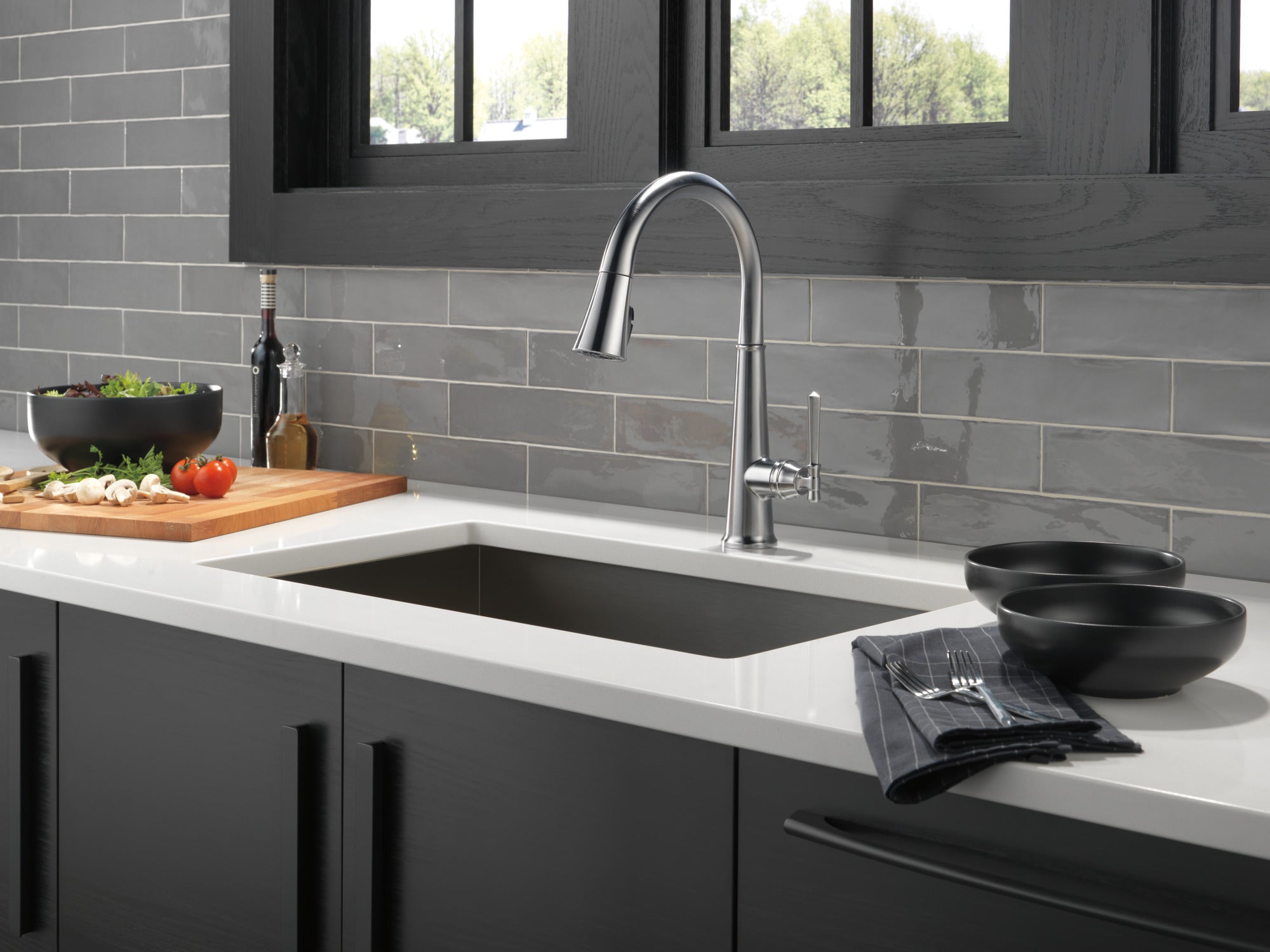 lumicoat arctic stainless kitchen faucet