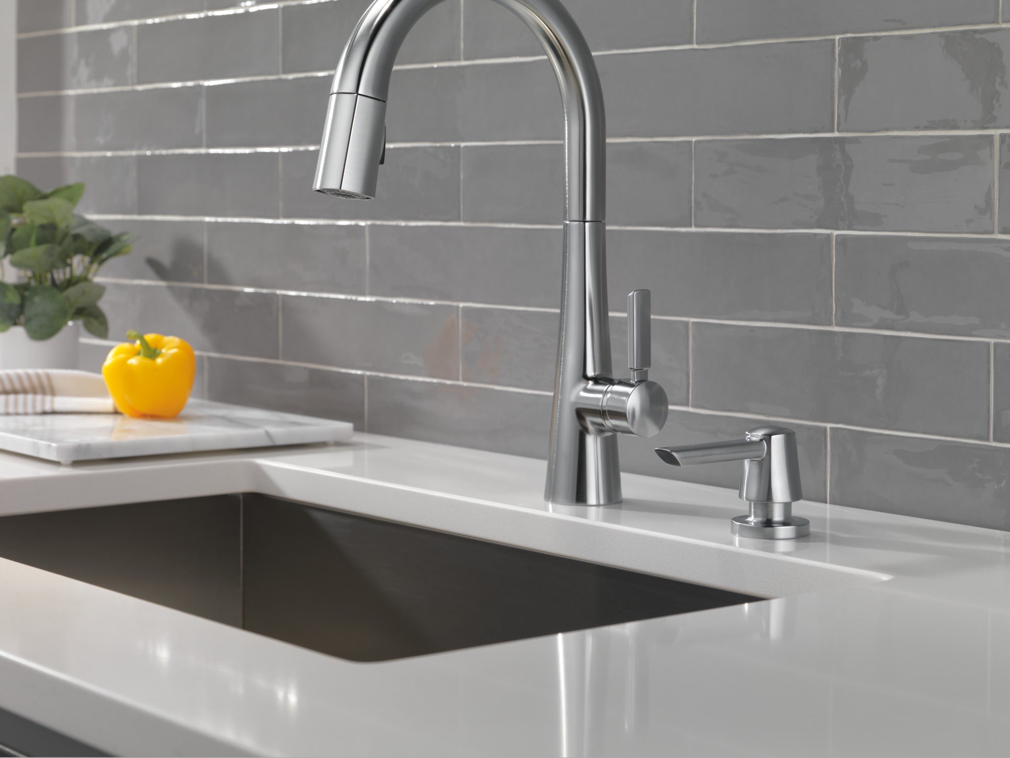 lumicoat arctic stainless kitchen faucet