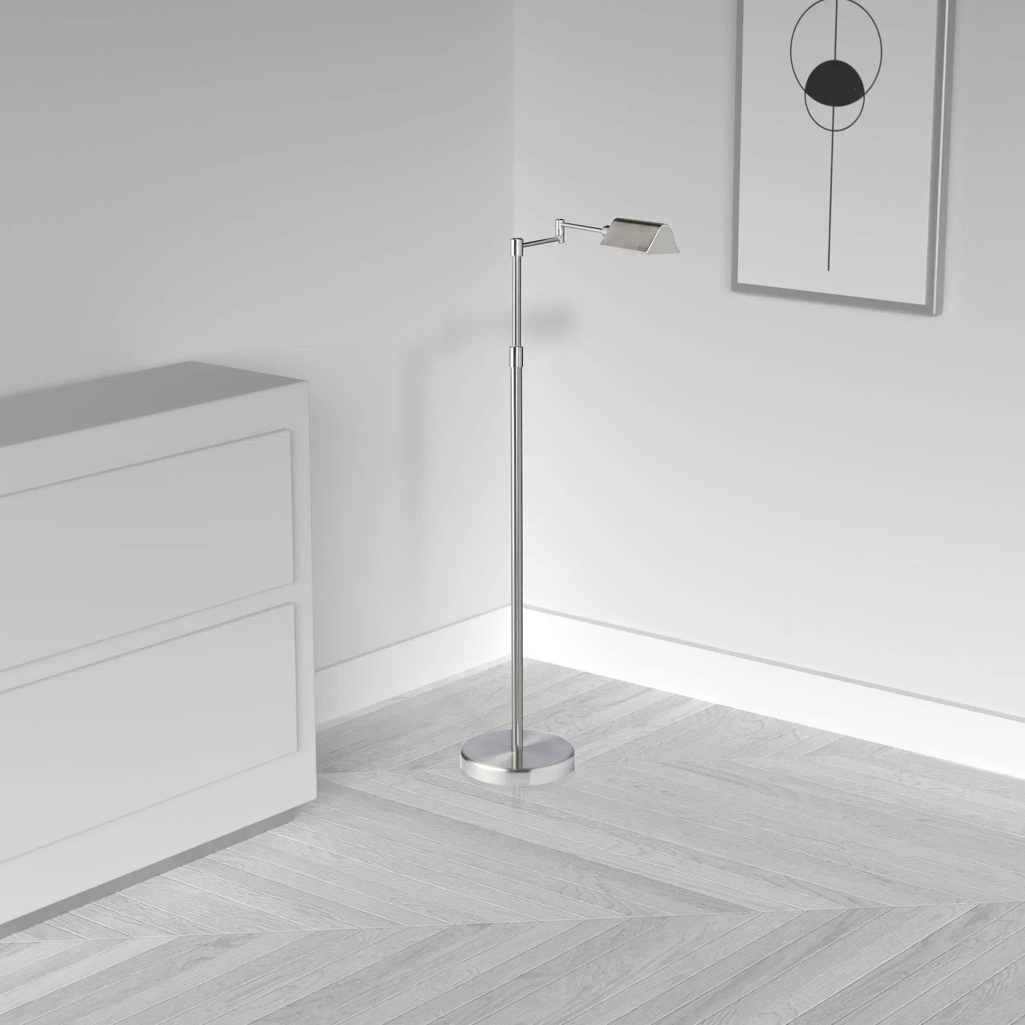 satin nickel floor lamp