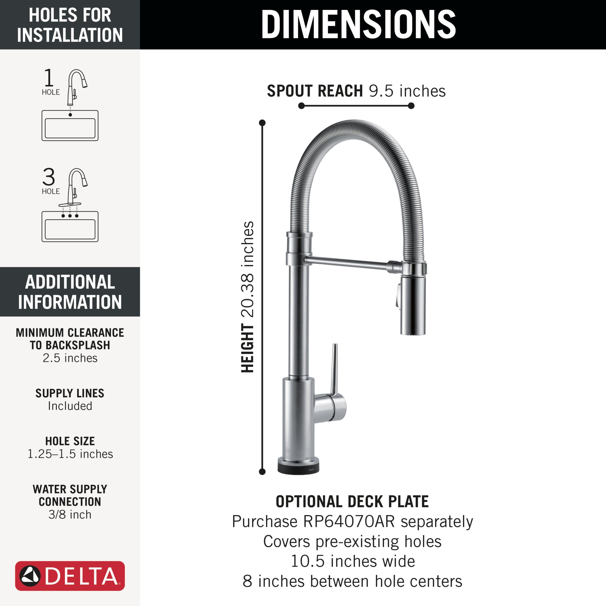 arctic stainless kitchen faucet