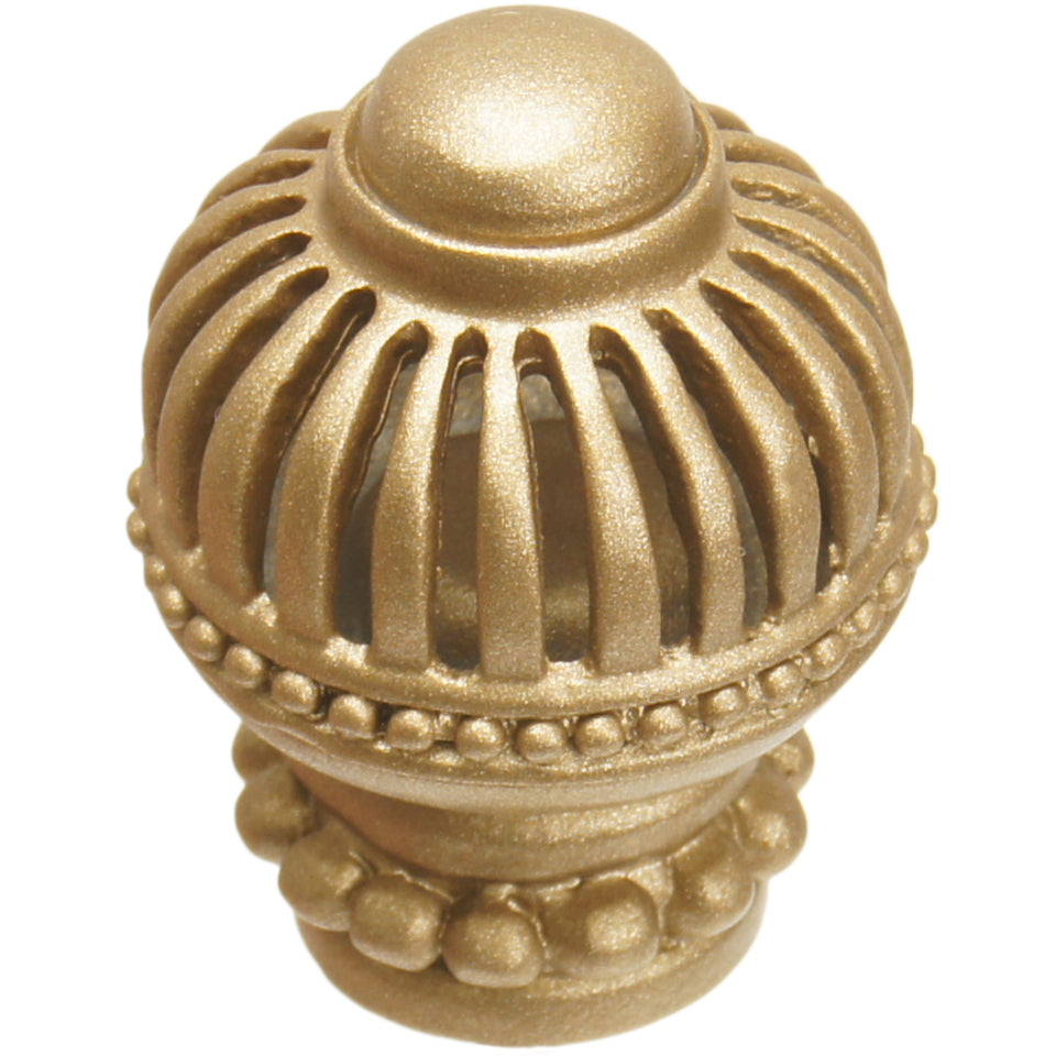 Carpe Diem Cricket Cage Large Round Knob with Beaded Base