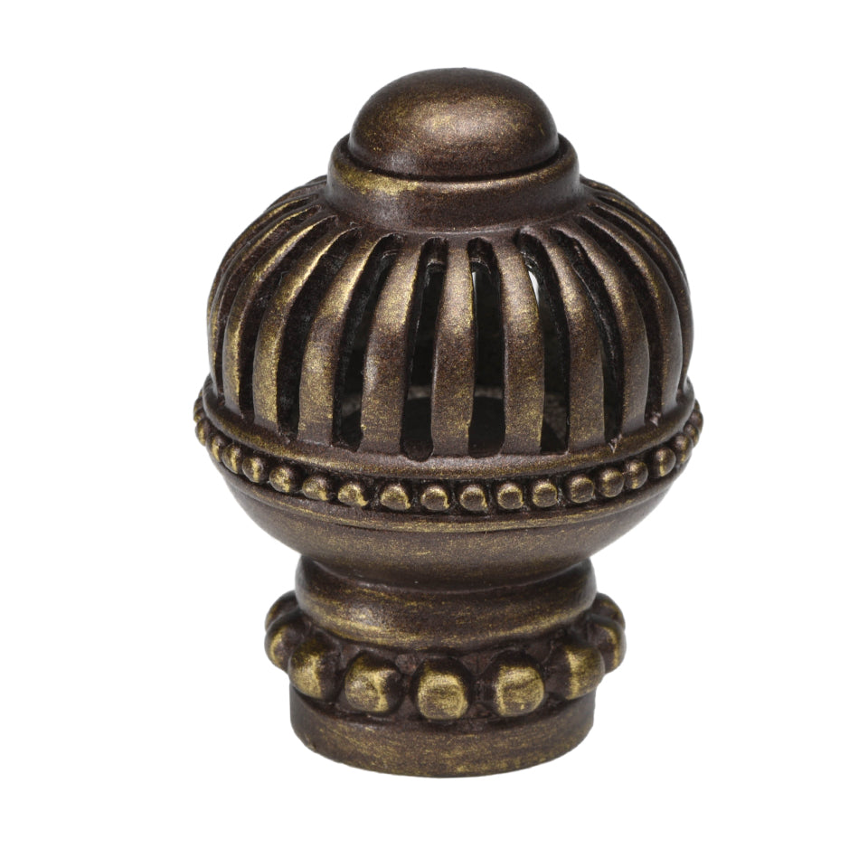 Carpe Diem Cricket Cage Large Round Knob with Beaded Base
