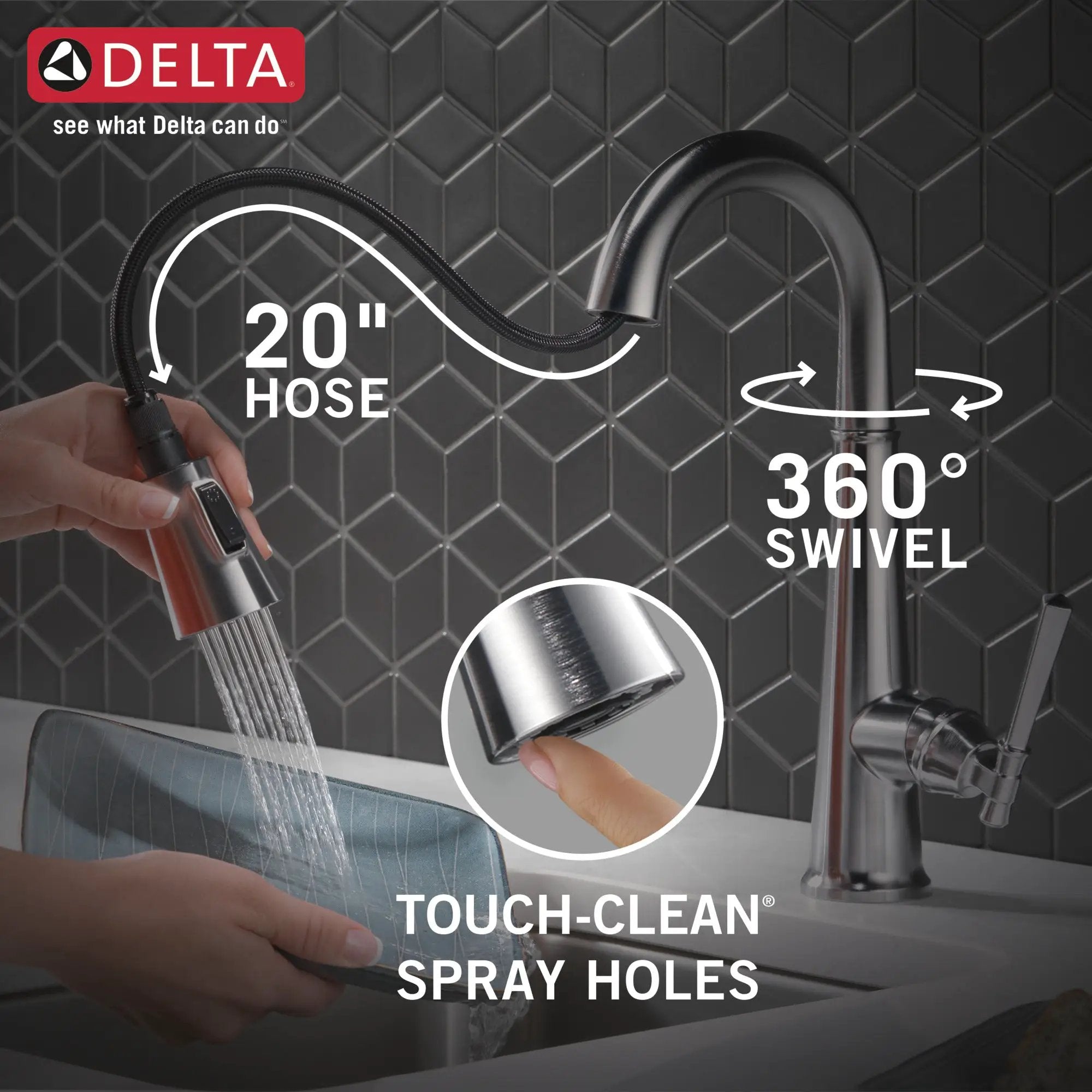 lumicoat arctic stainless kitchen faucet