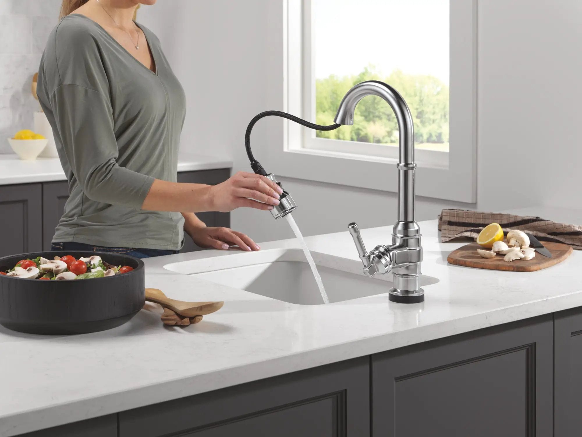 arctic stainless kitchen faucet