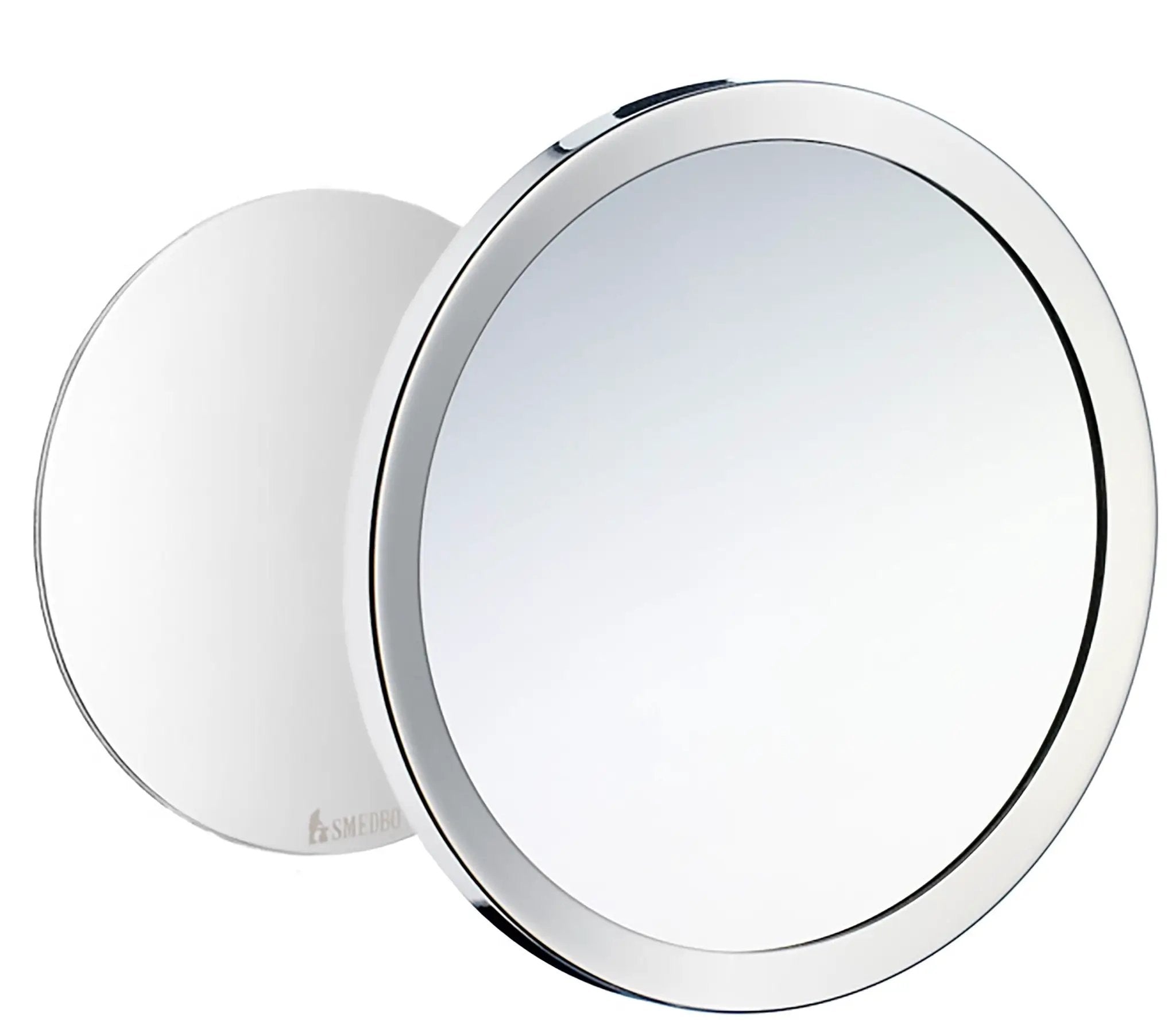 polished chrome make-up mirror