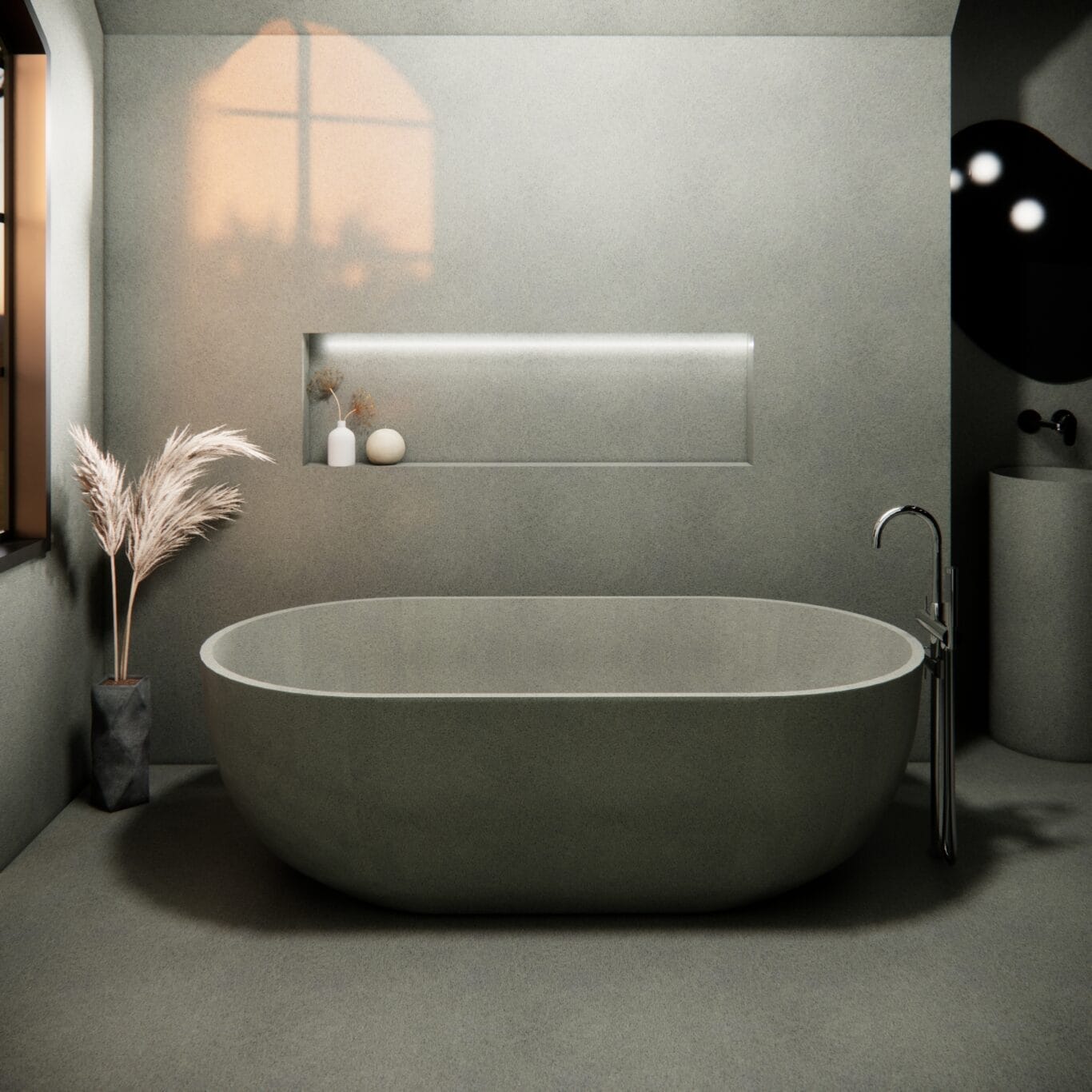 Balux Amari 59 Concrete Freestanding Bathtub