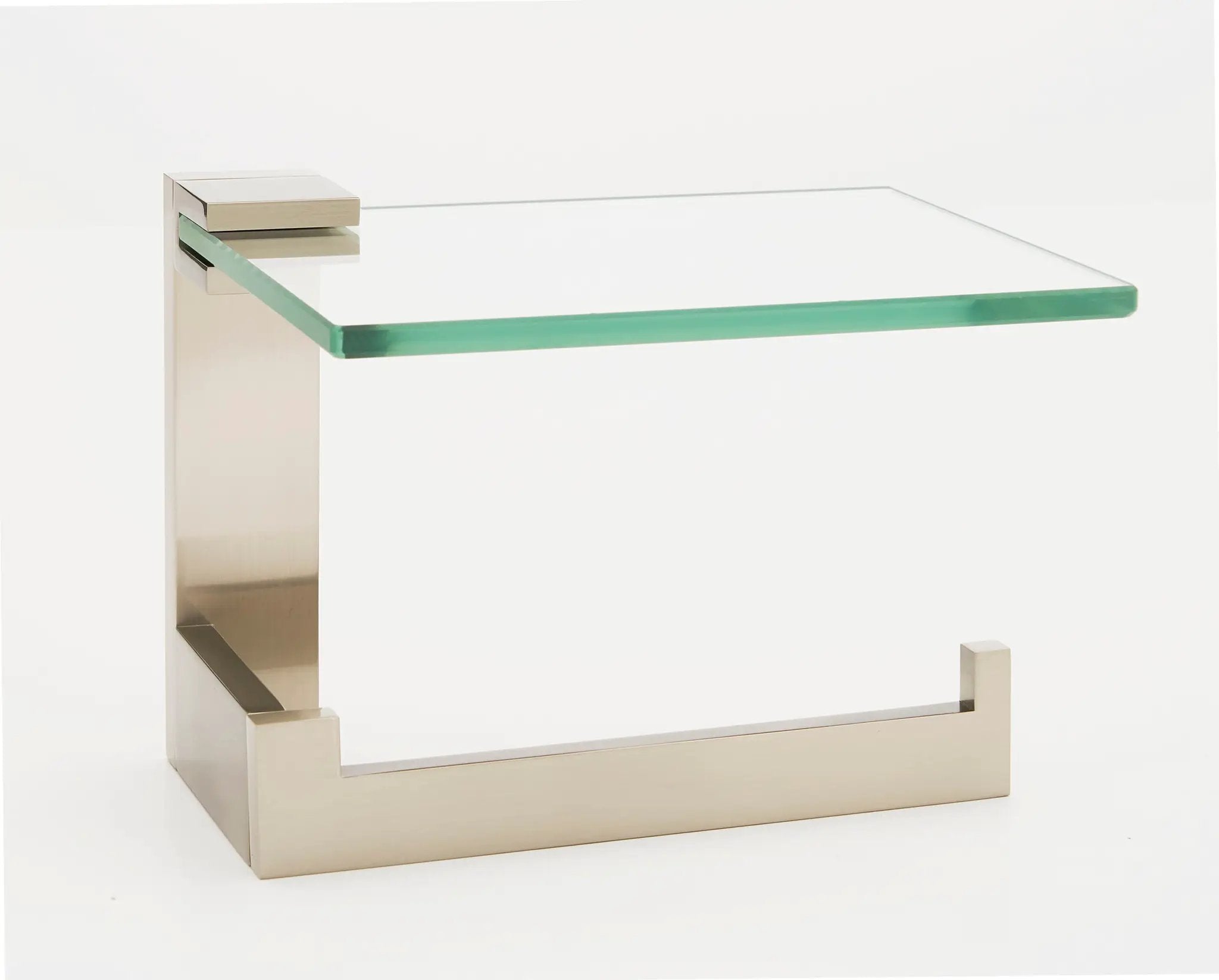 Alno Linear Right Hand Single Post Tissue Holder w/ Glass Shelf by Alno